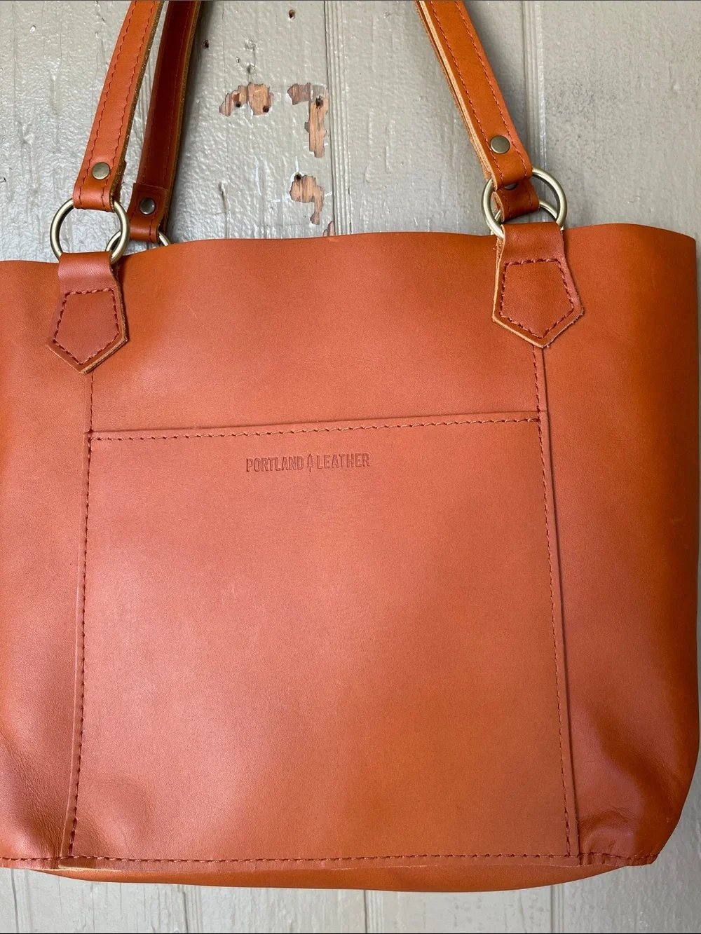 Portland Leather The Market Leather Tote in Honey